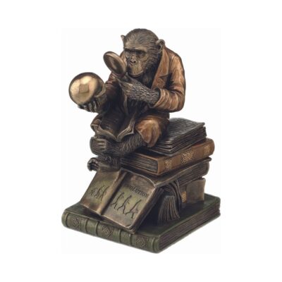 resin-bronze-statues-chimpanzee-jeweler-17.5cm
